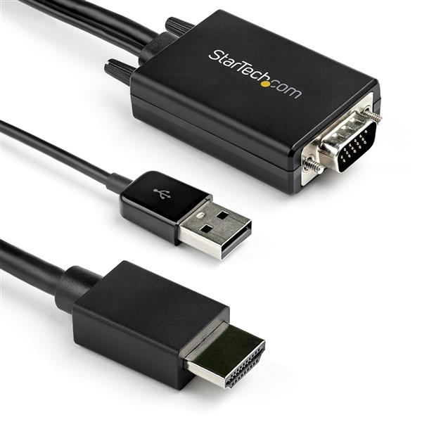 Adapter - VGA to HDMI - 2 m (6.6 ft.) Adapter - VGA to HDMI - 2 m (6.6 ft.)